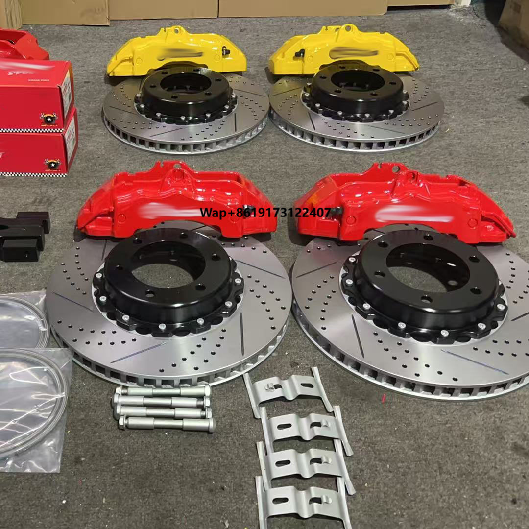 Forged Front Brake Caliper 4 Piston - 新型改造ブレーキディスクキャリパーセット 6ピストンフロント 4ピストンリア ブレンボ用 鍛造アルミ合金キャリパー