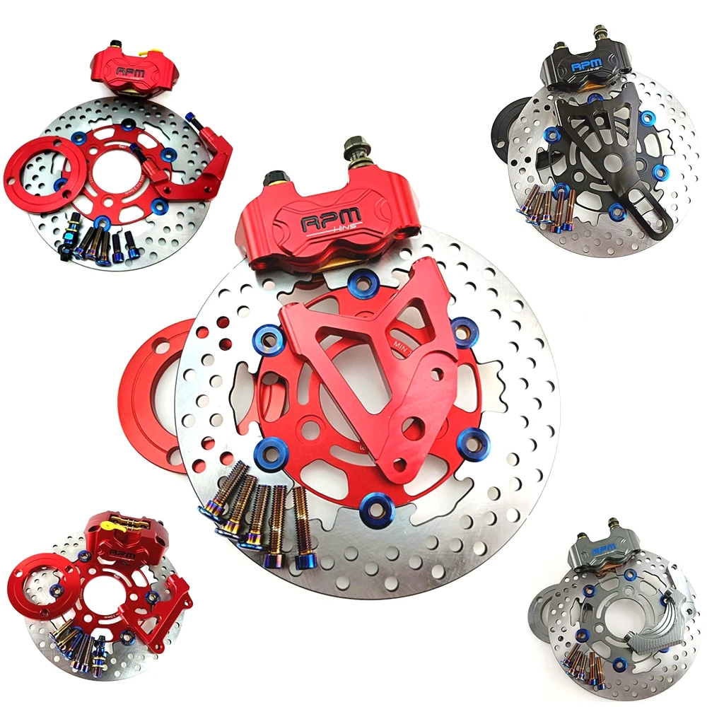 RPM CNC電動バイクスクーター82mmブレーキキャリパー - Front Rear Brake Caliper Bracket Kit のレビューと価格